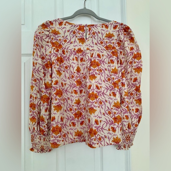 NWOT Universal Thread Floral/Cream Print Long Sleeve Blouse (Medium) - Picture 3 of 6